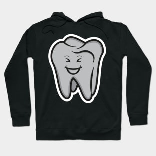 Cute Tooth cartoon character vector icon illustration. Healthcare and medical objects icon design concept. Healthy teeth smiling vector. Hoodie